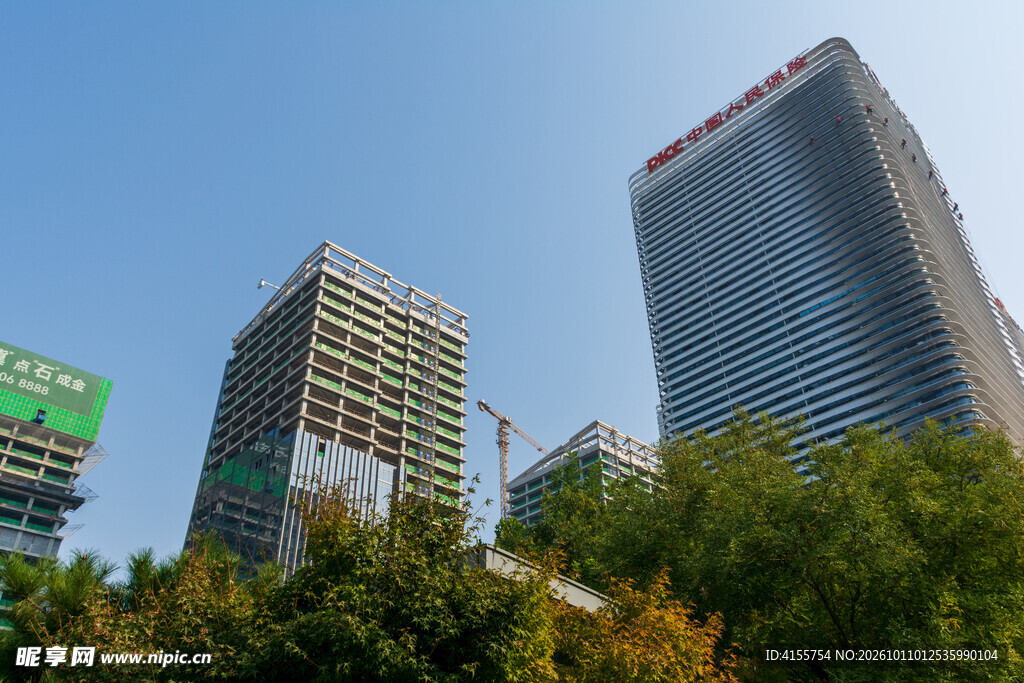 城市现代商务高楼群