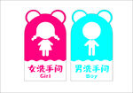 卡通男女洗手间标识