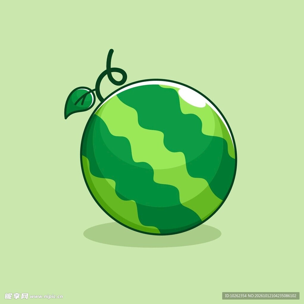 可爱卡通西瓜插画