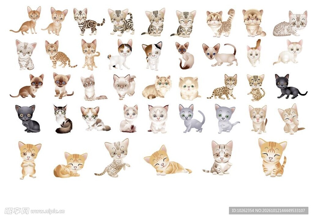 多款可爱猫咪插画合集
