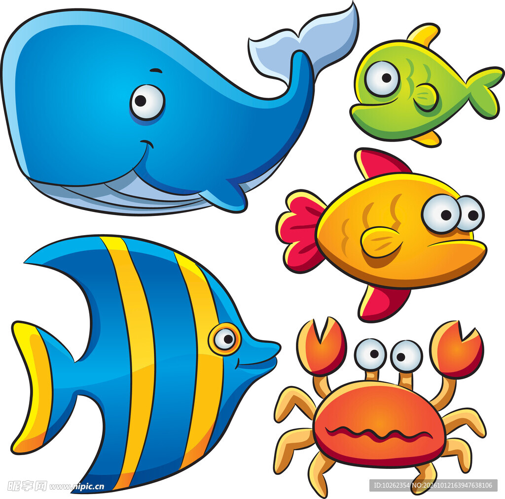 卡通海洋生物合集