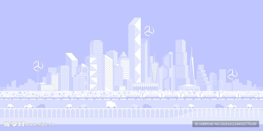 淡紫都市背景