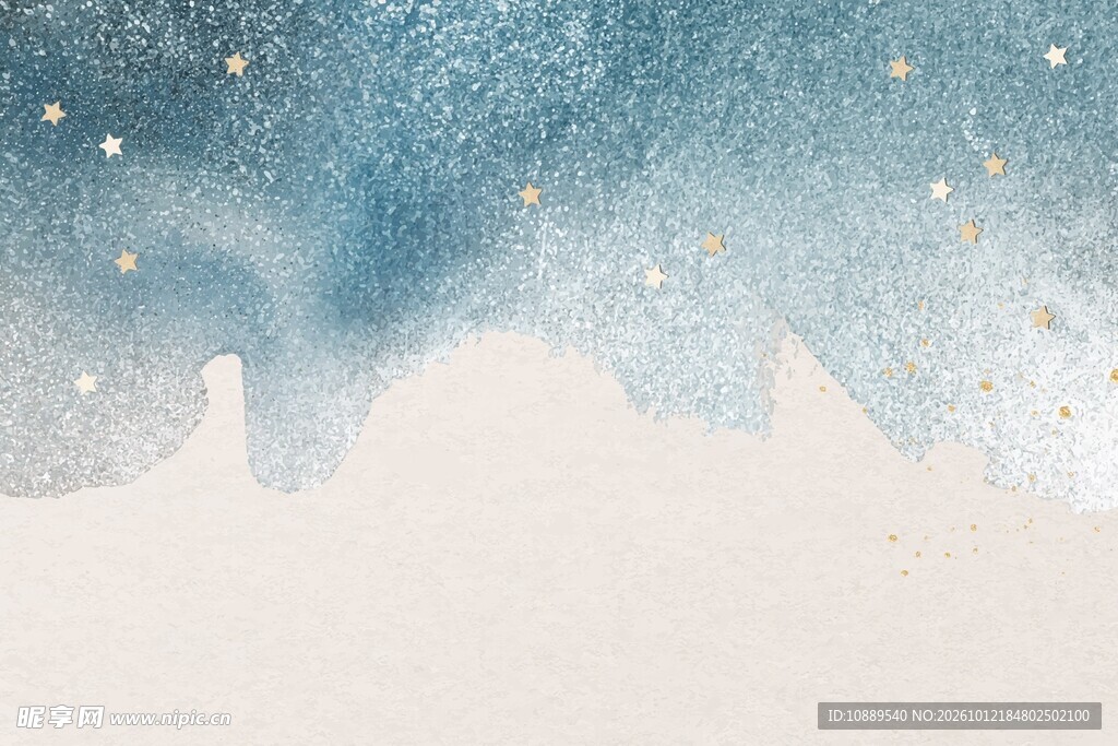 水彩星空背景