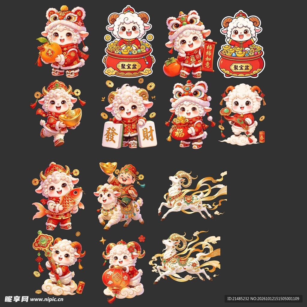 羊年卡通元素