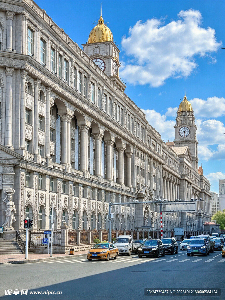 金顶古典建筑街景