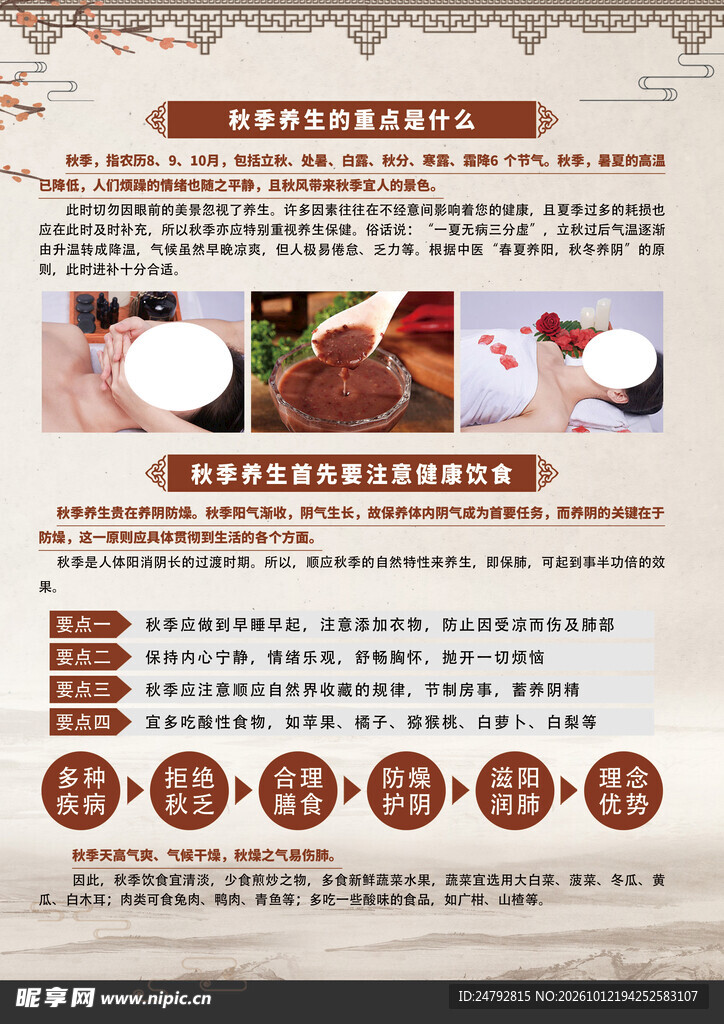 秋季养生海报