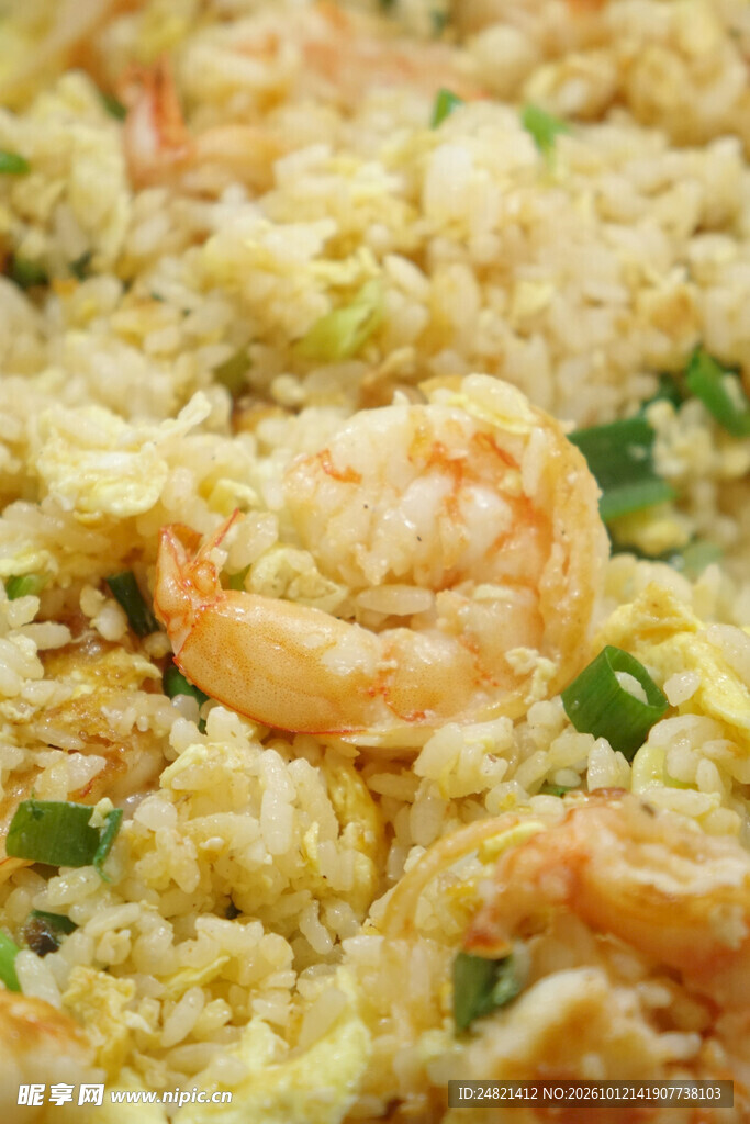 鲜香虾仁炒饭特写