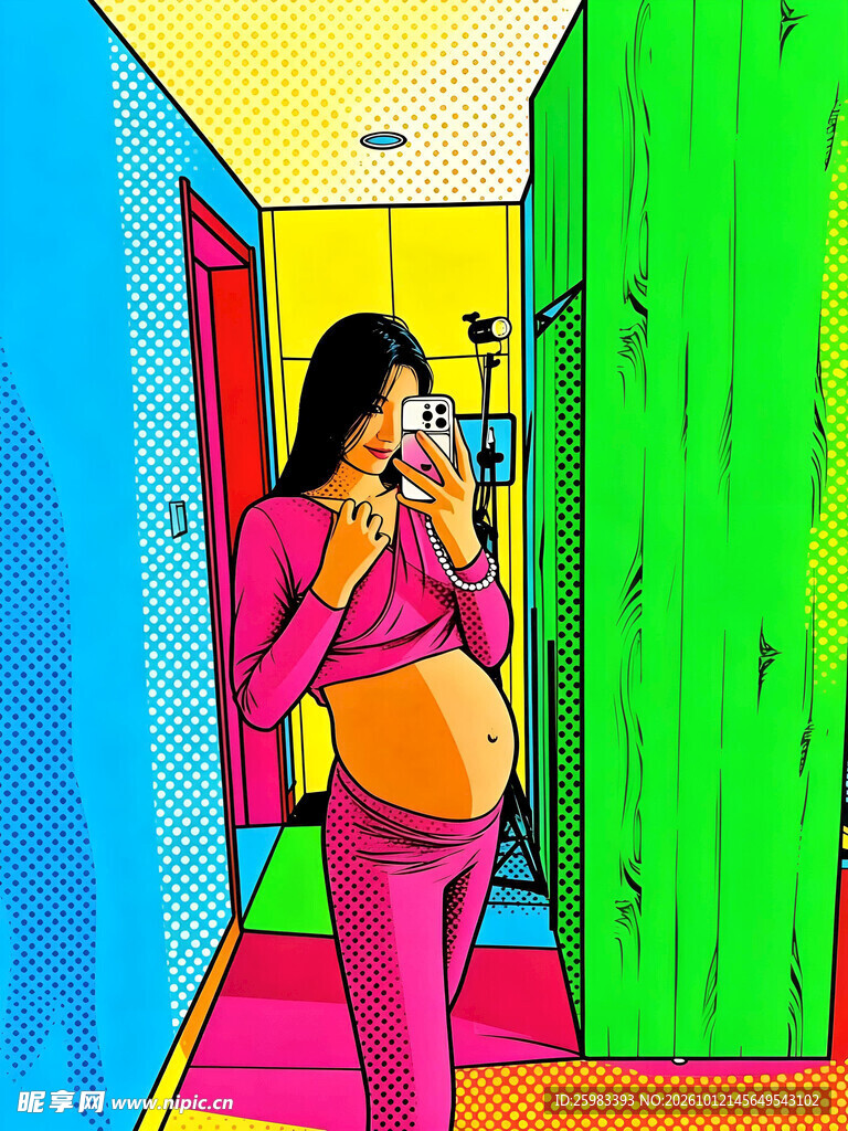 孕妇插画