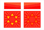 红色六芒星装饰图案