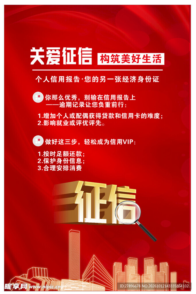 关爱征信宣传海报