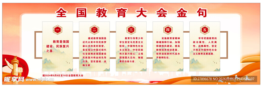 全国教育大会金句展板