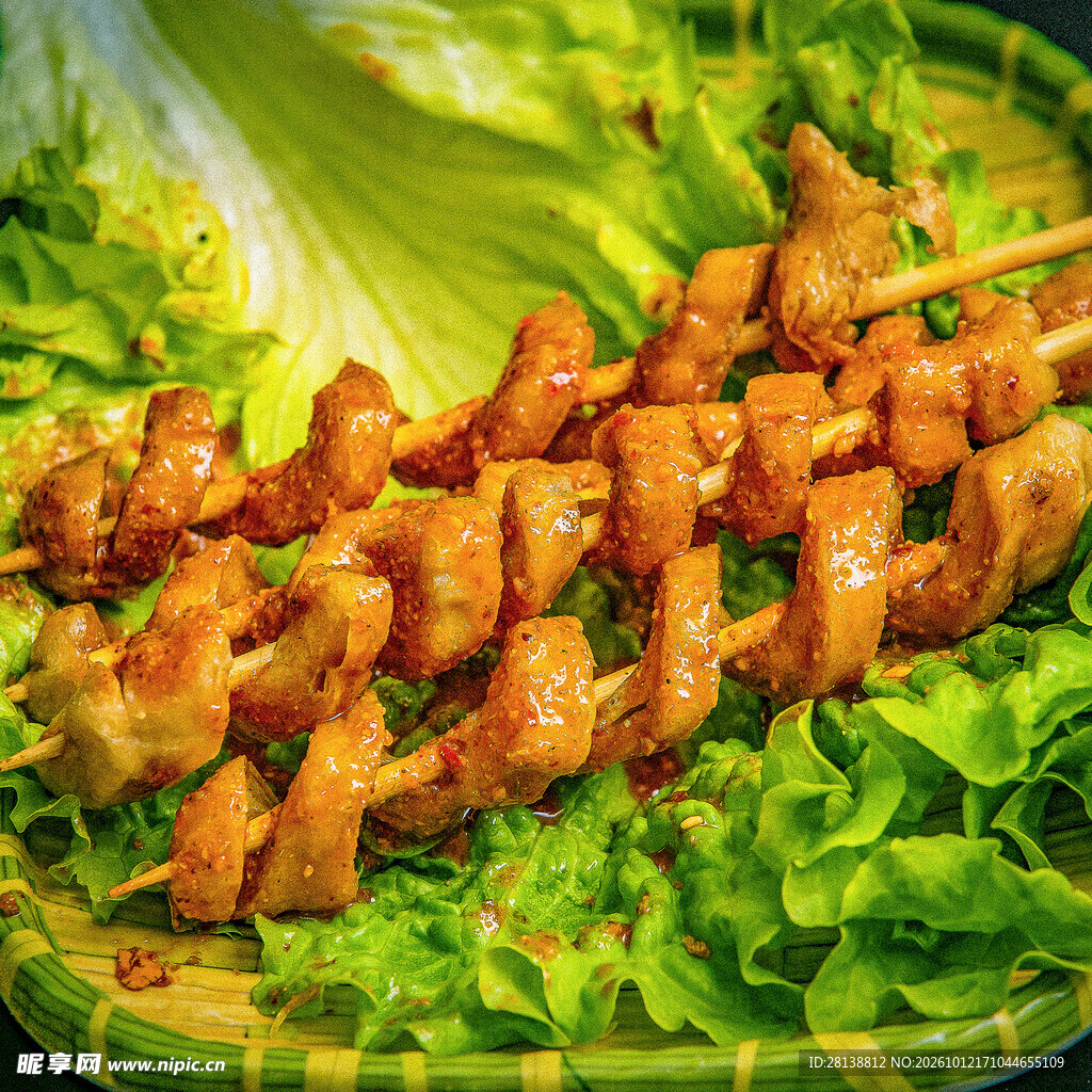 香辣烤面筋串