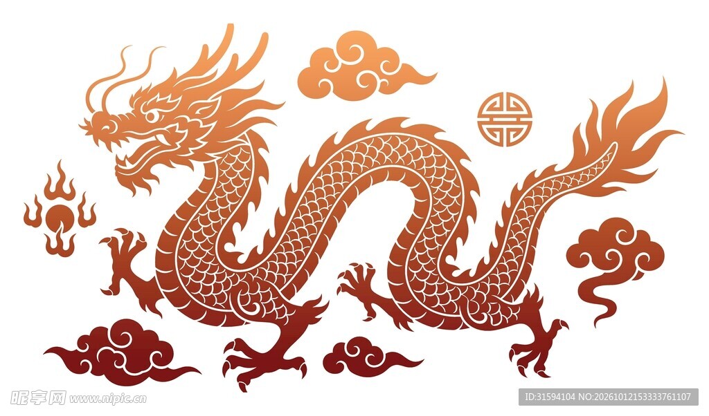 国风龙纹素材