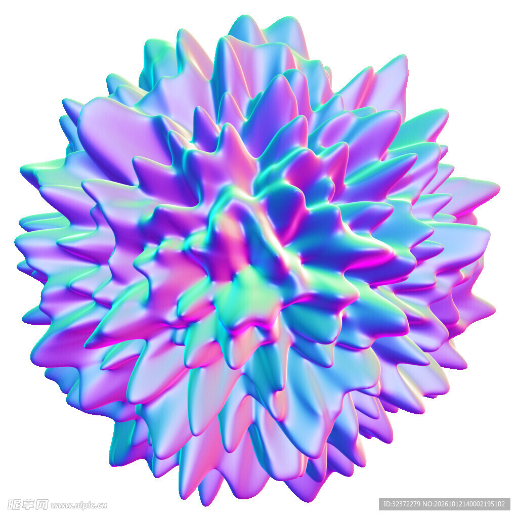 炫彩镭射抽象刺球