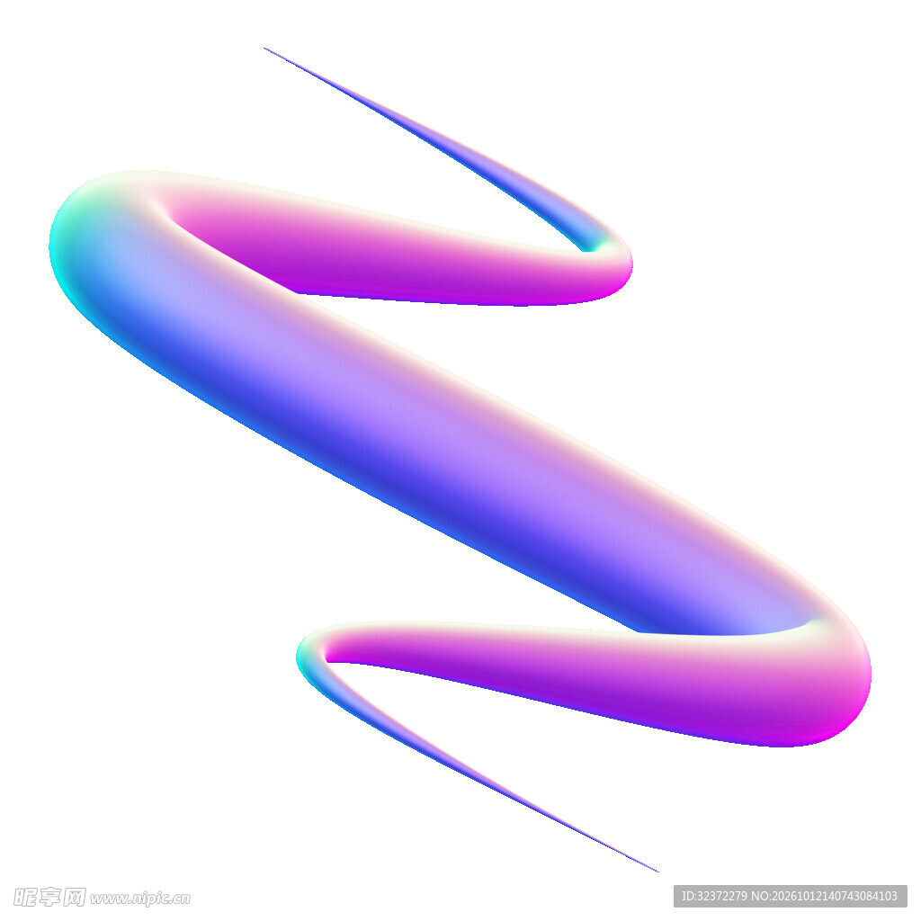 渐变3D几何   
