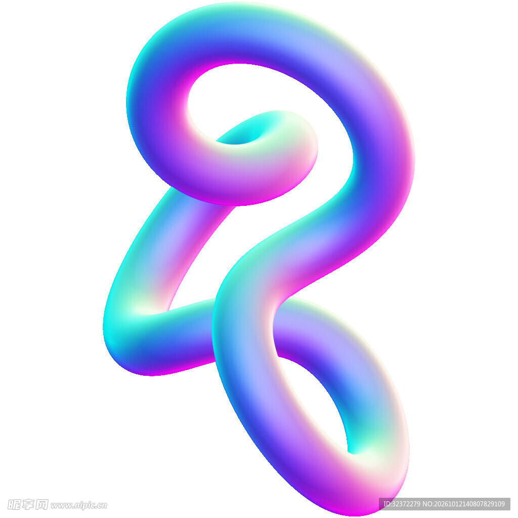 渐变3D几何   