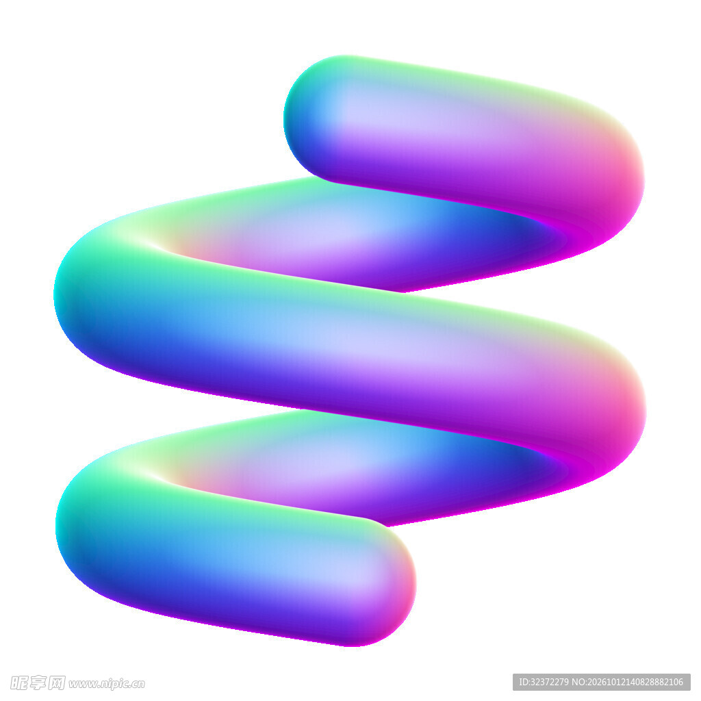 渐变3D几何  