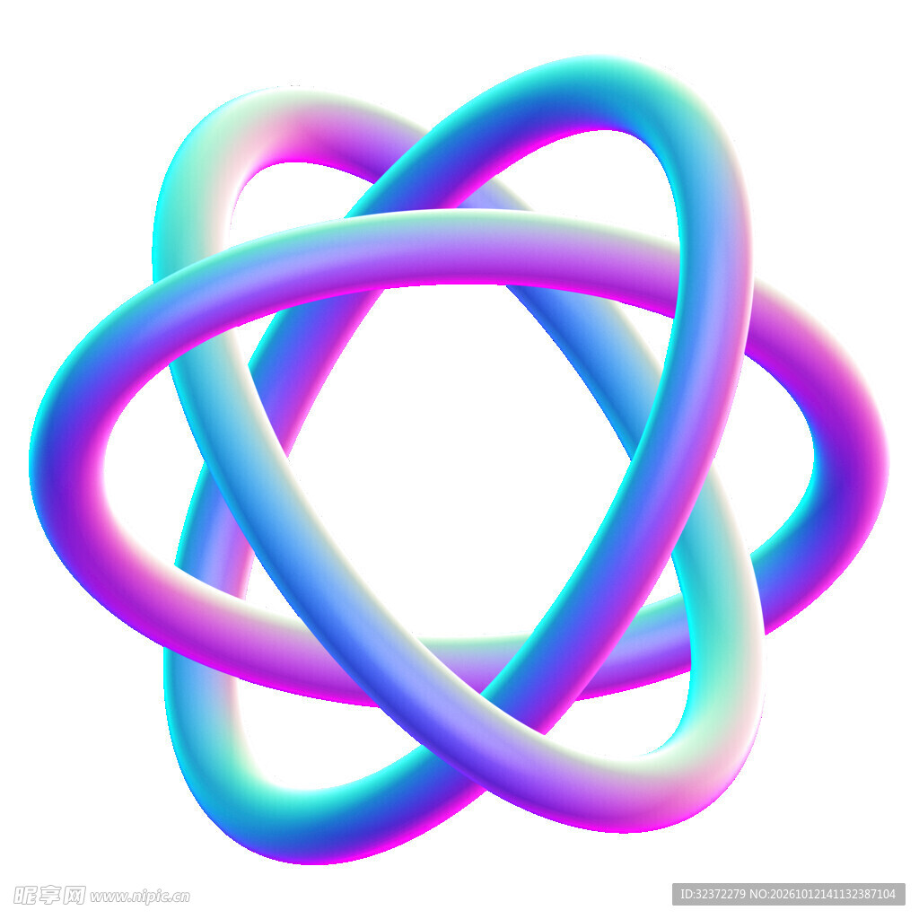 渐变3D几何   