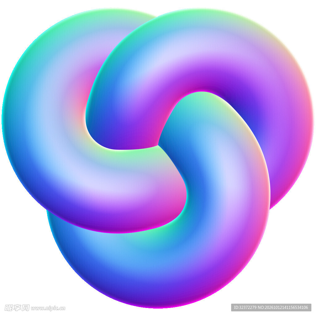 渐变3D几何   