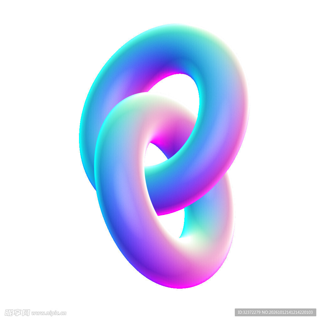 渐变3D几何  