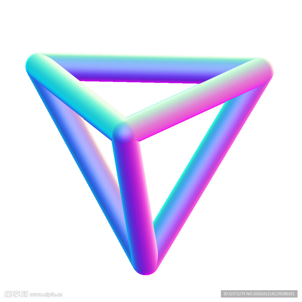渐变3D几何  
