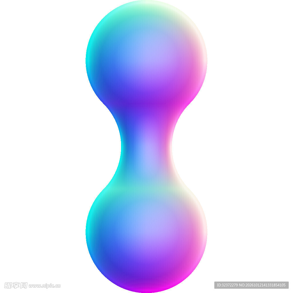 渐变3D几何  