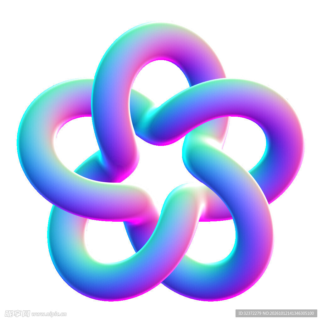 渐变3D几何   