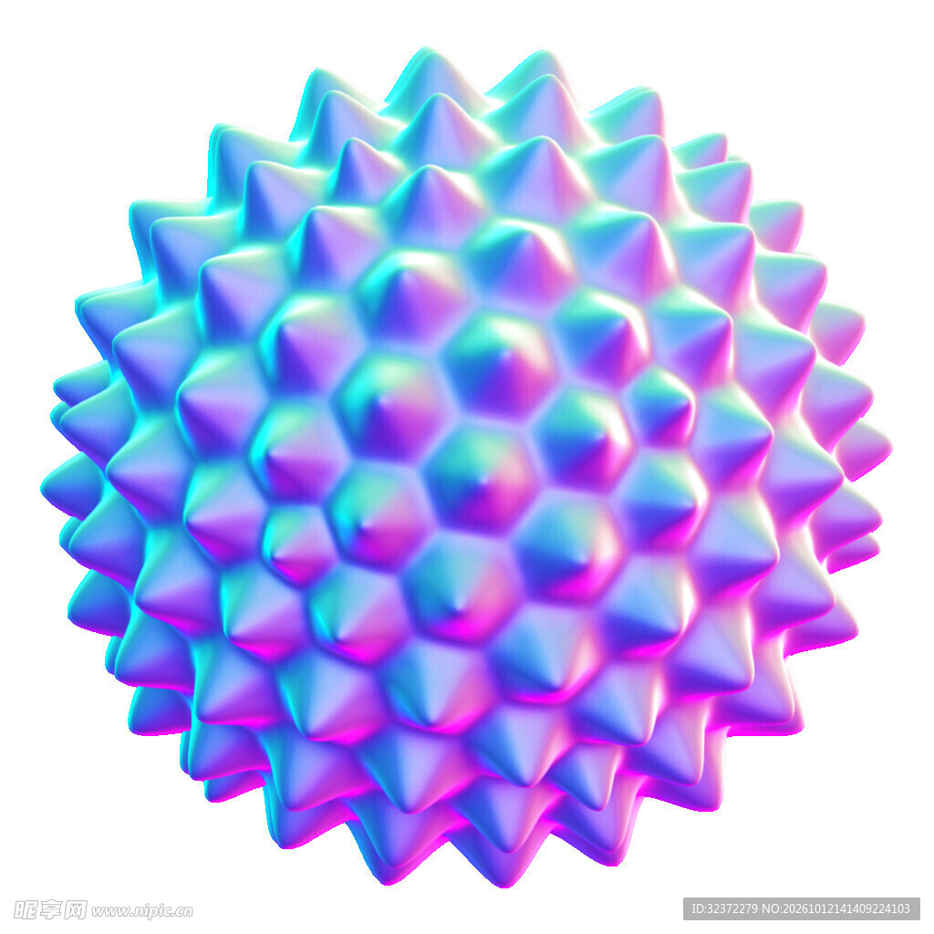 渐变3D几何   