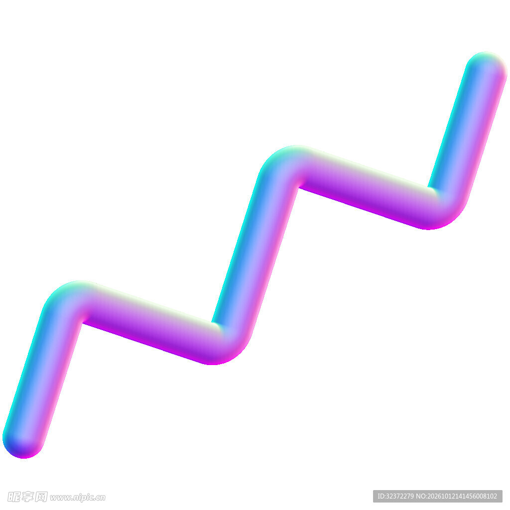 镭射风3D立体折线
