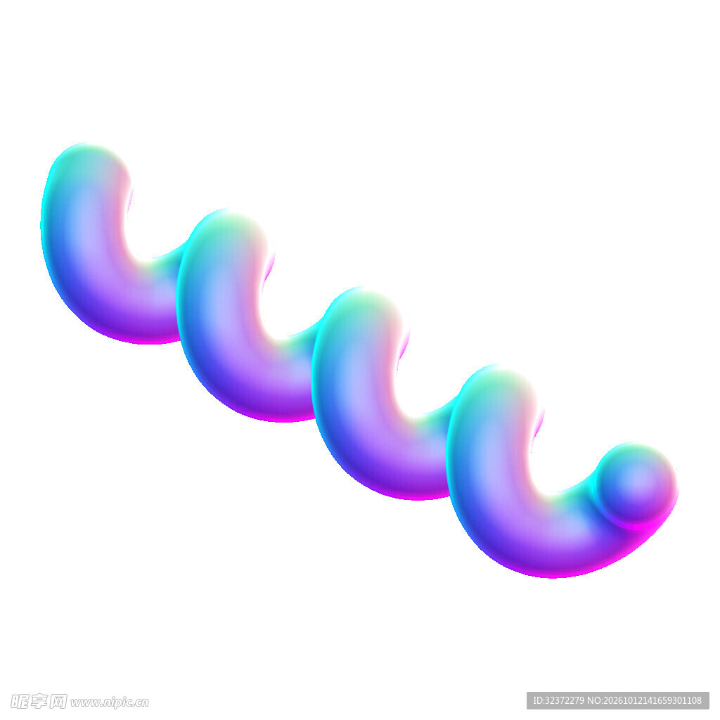 渐变3D几何  