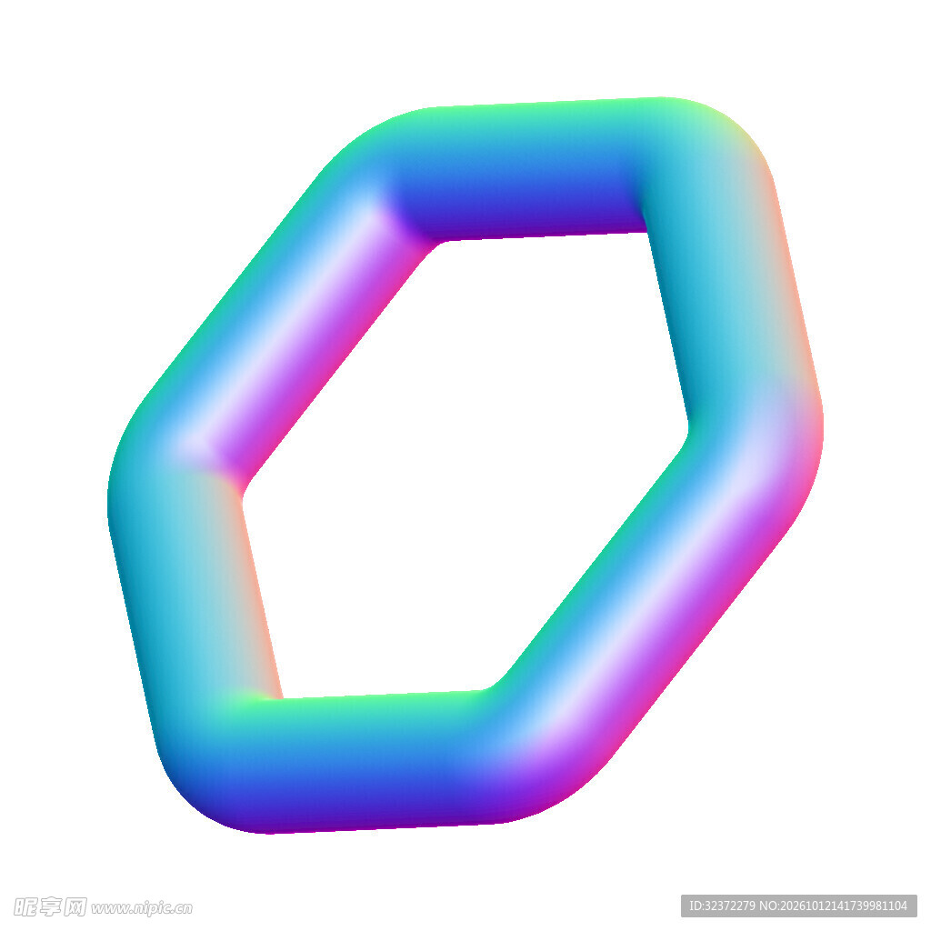 渐变3D几何 