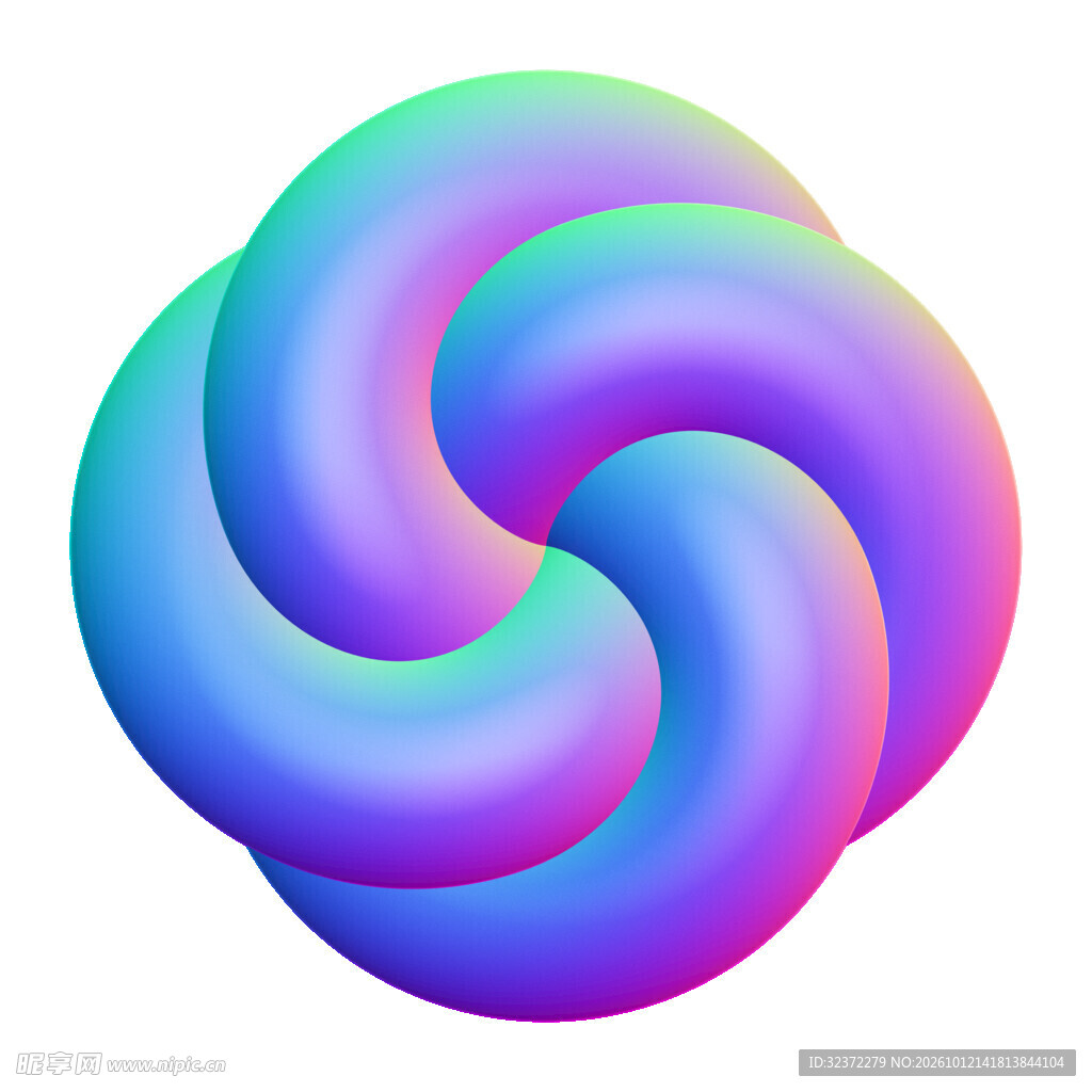 渐变3D几何  
