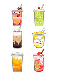 手绘夏日饮品合集