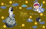可爱卡通太空星空插画
