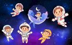 萌趣小宇航员太空漫游
