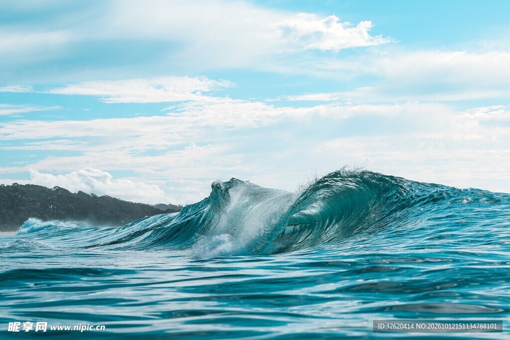 碧海翻涌海浪风光