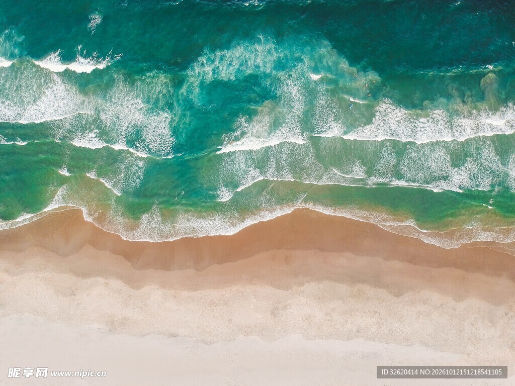 碧海沙滩海浪景观