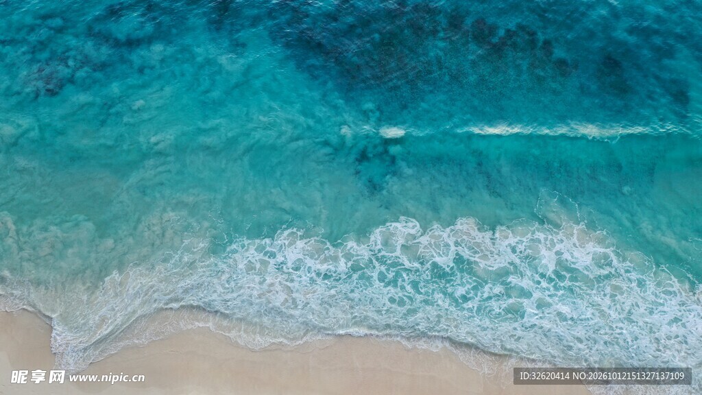 碧海沙滩海浪风光