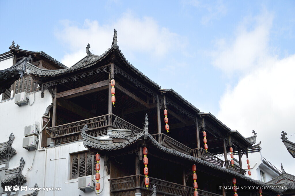 中式古建飞檐景观