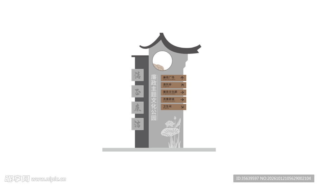 中式仿古景区导视立牌