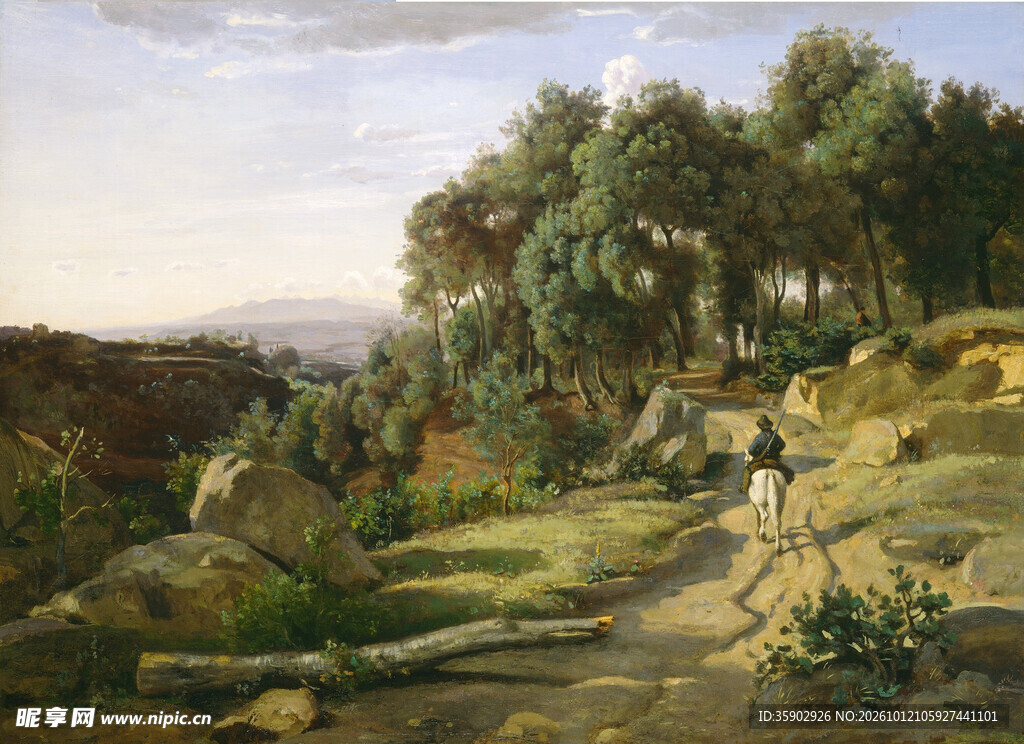 郊野田园风景油画