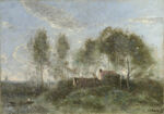 郊野乡村风景油画