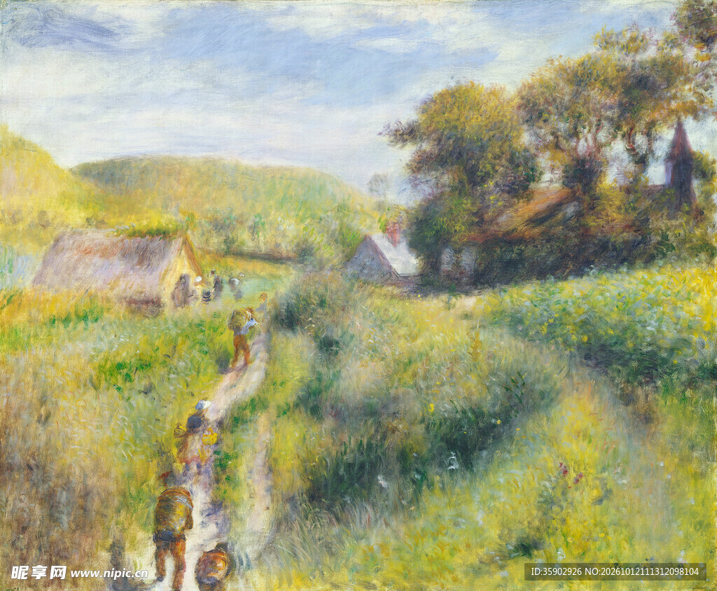 印象派乡村田园油画