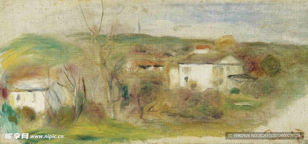 乡村郊野风景油画