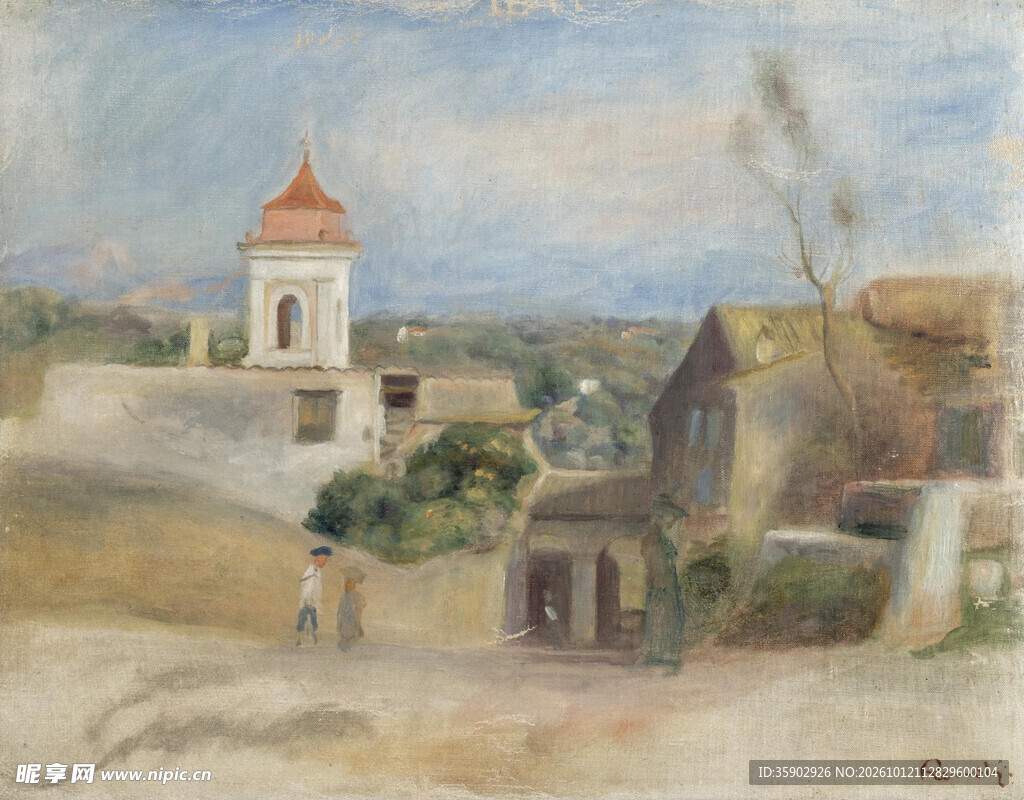 乡村郊野风景油画