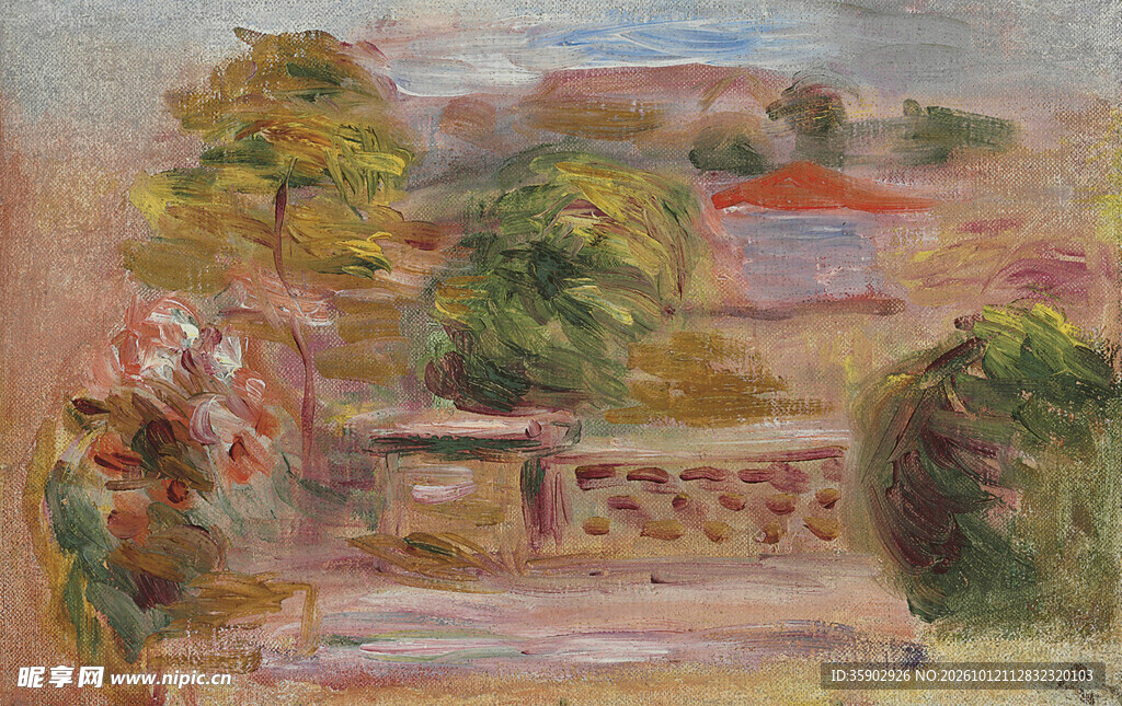 乡村田园风景油画