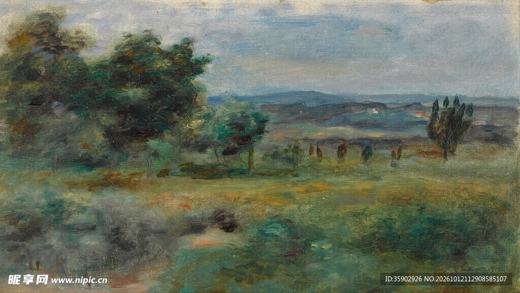 郊野风景油画