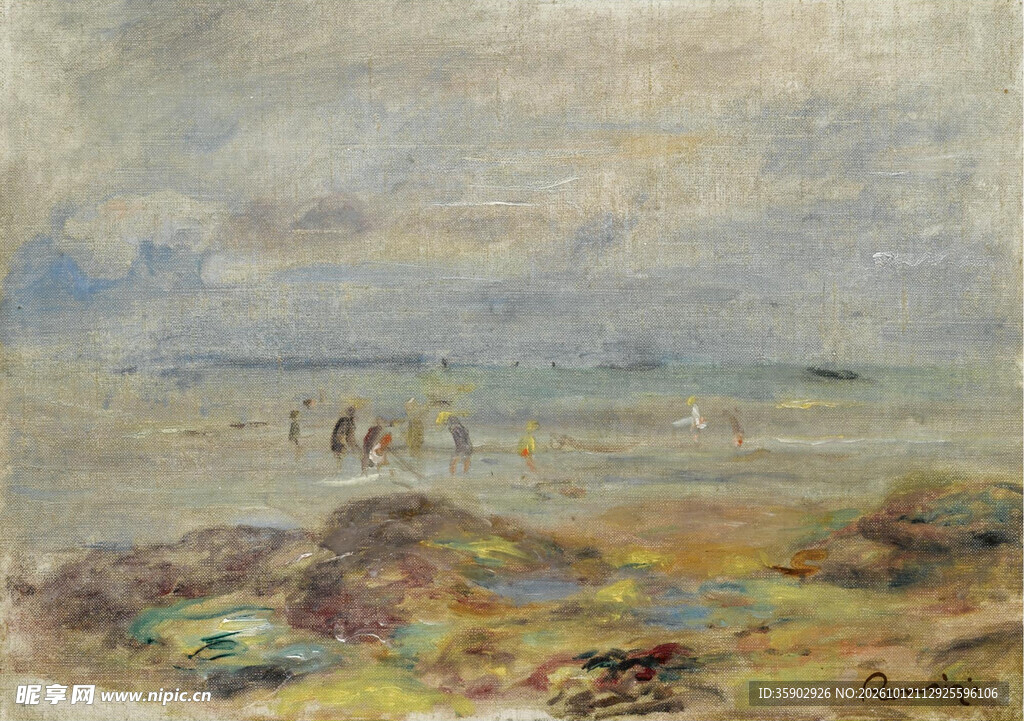 海岸印象风景油画