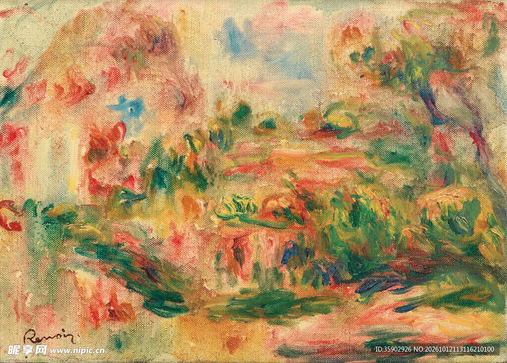 印象派乡村风景油画