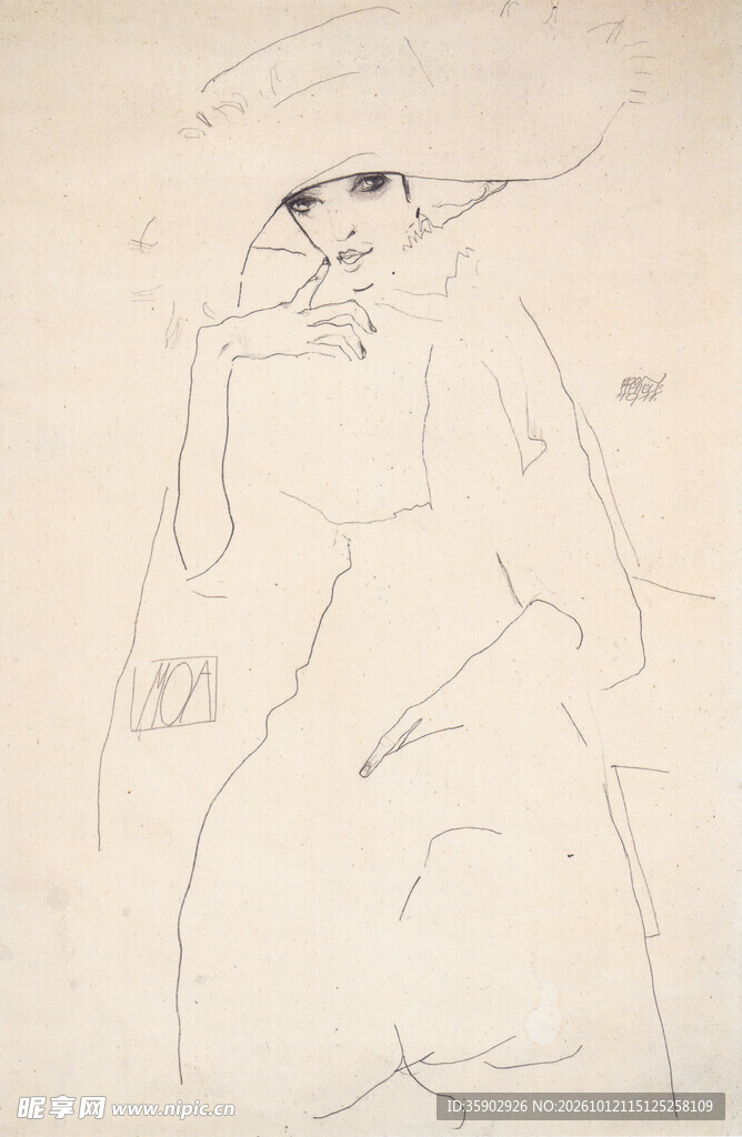 古风人物线描画稿